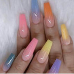 Long Ballet Nails With Flat And Pointed Water Droplets