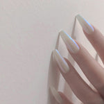 Long Ballet Nails With Flat And Pointed Water Droplets