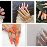 Long Ballet Nails With Flat And Pointed Water Droplets