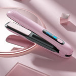 Wireless Hair Straightener Flat Iron Mini 2 IN 1 Roller USB 5000mAh Max 200 Degree Portable Cordless Curler 4 Levels Dry And Wet Uses